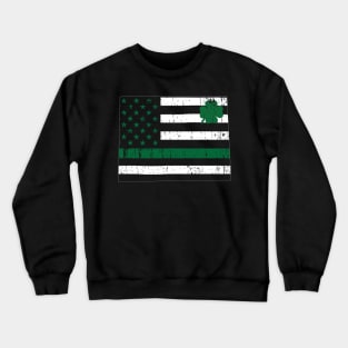 St Patricks Vintage Wyoming Irish USA Flag Crewneck Sweatshirt